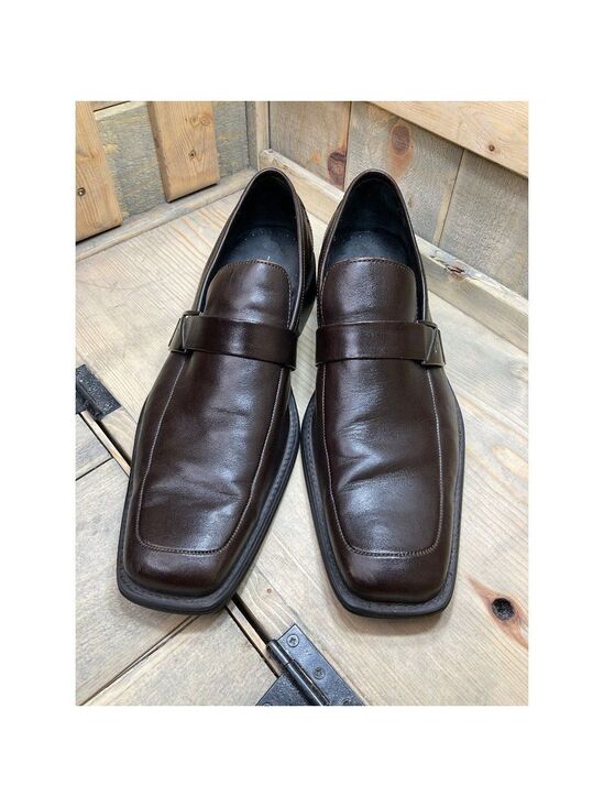 KENNETH COLE New York Edge of Reason Leather Slip-on Brown Loafer Dress Shoes 11